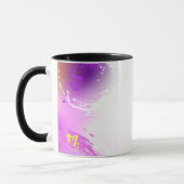 Monarch Butterflies on Purple Background Tasse (Links)