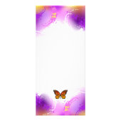 Monarch Butterflies on Purple Background Werbekarte (Hinten)