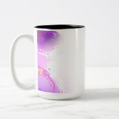 Monarch Butterflies on Purple Background Zweifarbige Tasse (Links)