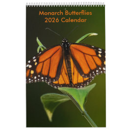Monarch Butterflies One Page Calendar Kalender