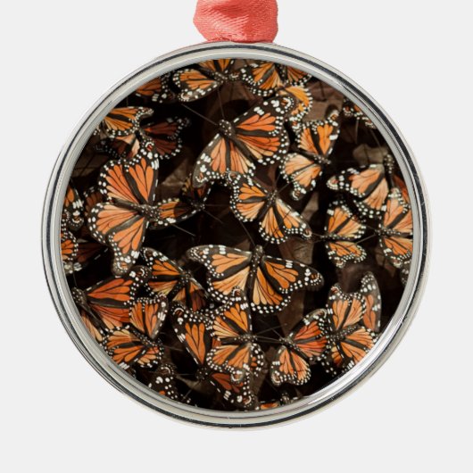 Monarch Butterflies Ornament Aus Metall (Vorne)