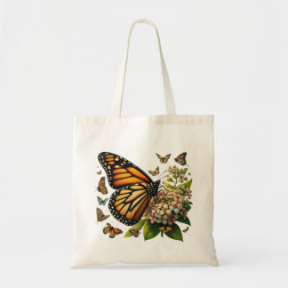 Monarch Butterflies Savoring Blume Petals Tragetasche