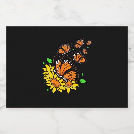 Monarch Butterflies Schaumweinetikett (Einzelnes Label)