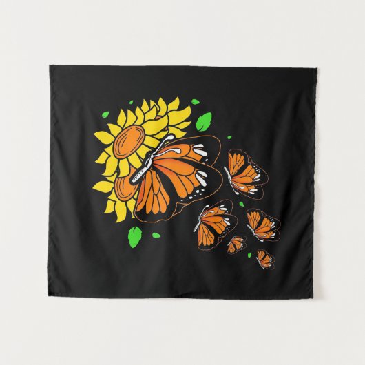 Monarch Butterflies Wandteppich (Vorderseite (Horizontal))