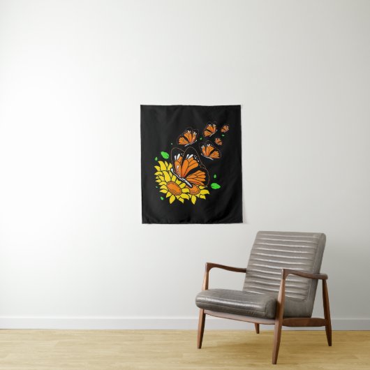Monarch Butterflies Wandteppich (Beispiel)