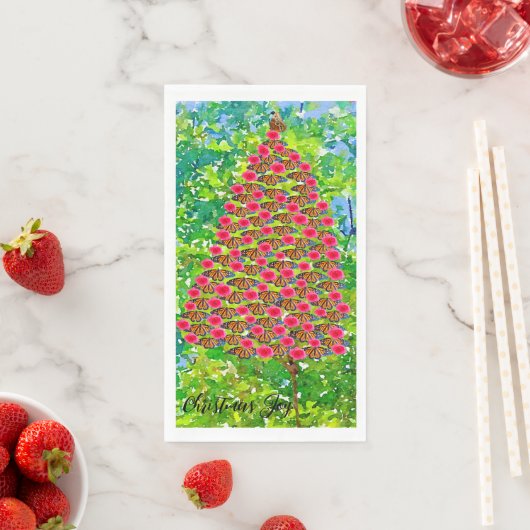 Monarch Butterflies Weihnachtsbaum Serviette (Beispiel)