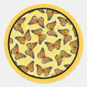 MONARCH BUTTERFLIS RUNDER AUFKLEBER (Vorderseite)