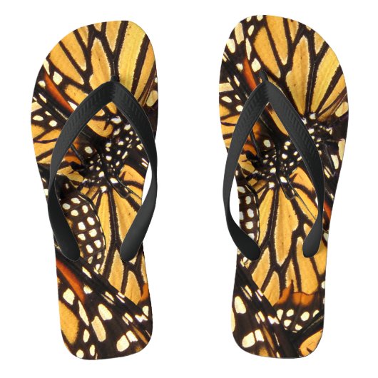 Monarch Butterfly Abstrakt Flip Flops Badesandalen (Fußbett)
