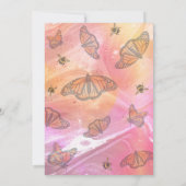 Monarch Butterfly Adult Geburtstagsparty Einladung (Rückseite)
