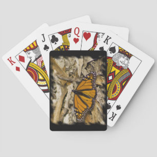 Monarch Butterfly am Boden schwarzen Rand Spielkarten