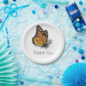 Monarch Butterfly anpassbarer Text Pappteller (Party)