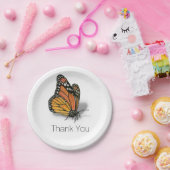 Monarch Butterfly anpassbarer Text Pappteller (Party)