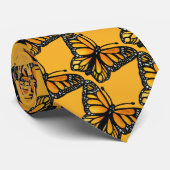 Monarch Butterfly Aquarellmalerei Schmetterlinge Krawatte (Gerollt)