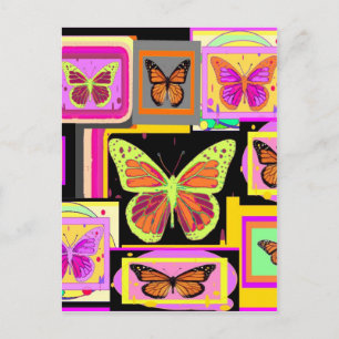 Monarch Butterfly Art Collection Postkarte
