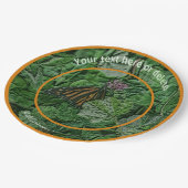 Monarch Butterfly Art Personalisiertes Party Pappteller (Schrägansicht)