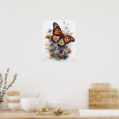 Monarch Butterfly Art Print Poster (Küche)