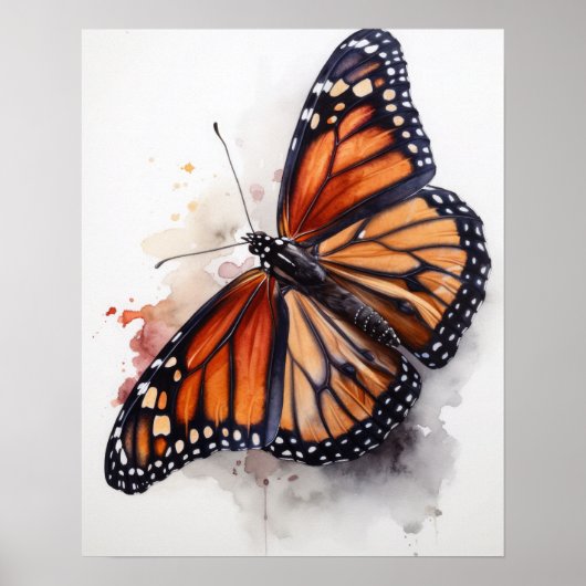 Monarch Butterfly Art Print Poster (Vorne)