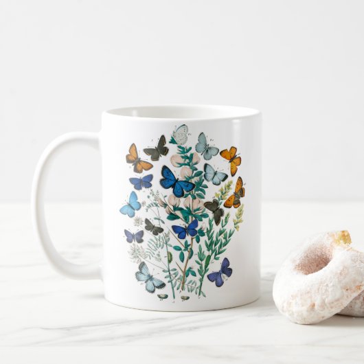 Monarch Butterfly - Ästhetische Schmetterlinge Kaffeetasse (Mit Donut)
