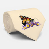 Monarch Butterfly auf Aster Krawatte (Gerollt)
