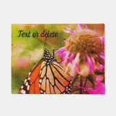 Monarch Butterfly Auf Blume Abstrakt Personalisier Fußmatte (Vorderseite)