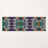 Monarch Butterfly Auf Blume Abstrakt Personalisier Yogamatte (Rückseite (Horizontal))