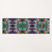 Monarch Butterfly Auf Blume Abstrakt Personalisier Yogamatte (Vorderseite (Horizontal))