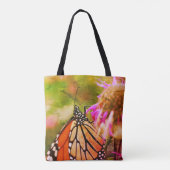Monarch Butterfly Auf Blume Nah Tasche (Rückseite)