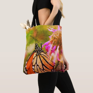 Monarch Butterfly Auf Blume Nah Tasche