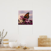 Monarch Butterfly auf Blume Poster (Küche)