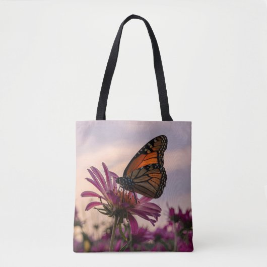 Monarch Butterfly auf Blume Tasche (Vorderseite)