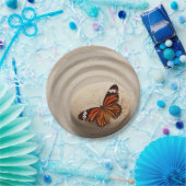 Monarch Butterfly auf dem Stein im Zen-Garten Pappteller (Party)