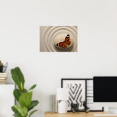 Monarch Butterfly auf dem Stein im Zen-Garten Poster (Heimbüro)