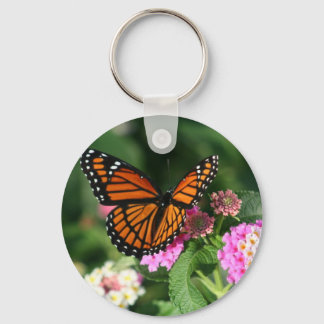 Monarch Butterfly auf der Blume Lantana Schlüsselanhänger