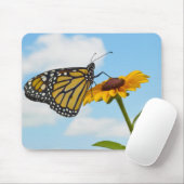 Monarch Butterfly auf der Mit Augen schwarzen Susa Mousepad (Mit Mouse)