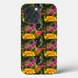 Monarch Butterfly auf der Pink-Marigold-Blume Case-Mate iPhone Hülle