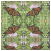 Monarch Butterfly auf der Pink Thistle Fabric Stoff (Muster)