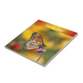 Monarch Butterfly auf der Suche nach Pollen Fliese (Seite)