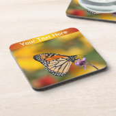 Monarch Butterfly auf der Suche nach Pollen Untersetzer (Linke Seite)