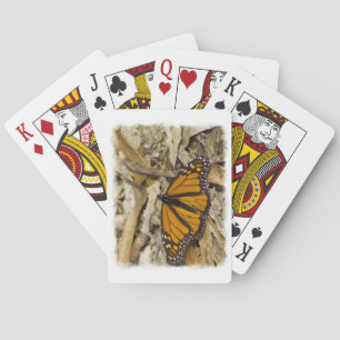 Monarch Butterfly auf der Weißen Kante Spielkarten