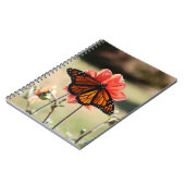 Monarch Butterfly auf einem Dahlia Blank Notizblock (Linke Seite)