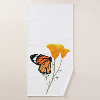 Monarch Butterfly auf einem Mohnhandtuch aus Kalif Badehandtuch