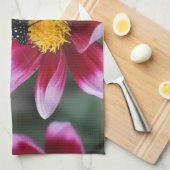 Monarch Butterfly auf Hot Pink Dahlia Blume Foto Geschirrtuch (Viertel Falte)