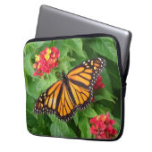 Monarch Butterfly auf Lantana Laptopschutzhülle (Vorderseite Links)