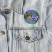 Monarch Butterfly auf Lila lila Blume Button (Beispiel)