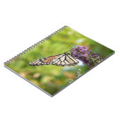 Monarch Butterfly auf Lila Schmetterling Bush Notizblock (Linke Seite)