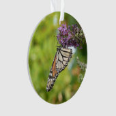 Monarch Butterfly auf Lila Schmetterling Bush Ornament (Vorderseite)