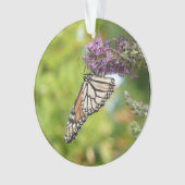 Monarch Butterfly auf Lila Schmetterling Bush Ornament (Vorderseite)