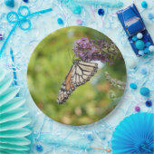 Monarch Butterfly auf Lila Schmetterling Bush Pappteller (Party)