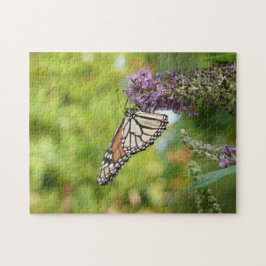 Monarch Butterfly auf Lila Schmetterling Bush Puzzle