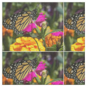 Monarch Butterfly auf Rosa Stoff (Nahaufnahme)